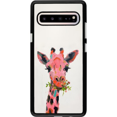 Samsung Galaxy S10 5G Case Hülle - Pink Girafe Paint