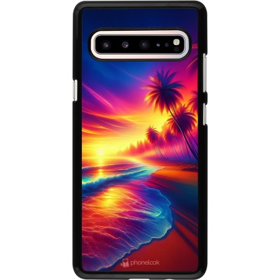 Samsung Galaxy S10 5G Case Hülle - Strand Sonnenuntergang auffällig