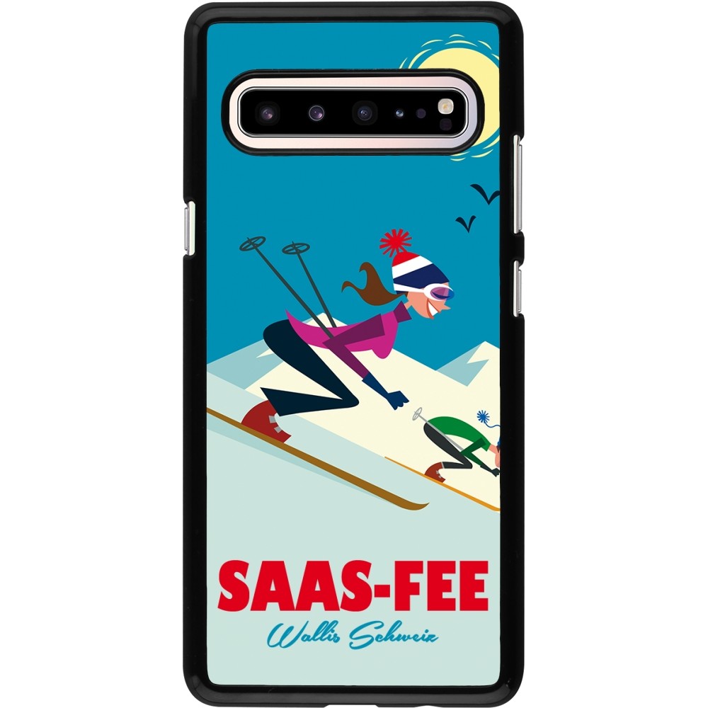Samsung Galaxy S10 5G Case Hülle - Saas-Fee Ski Downhill