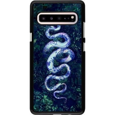 Samsung Galaxy S10 5G Case Hülle - Snake Blue Anaconda