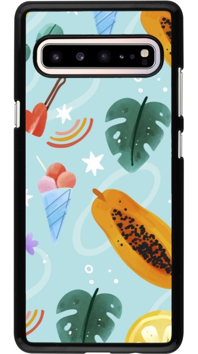 Samsung Galaxy S10 5G Case Hülle - Summer 2025 Pattern papaya