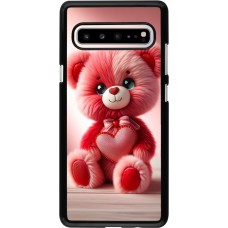 Samsung Galaxy S10 5G Case Hülle - Valentin 2024 Rosaroter Teddybär