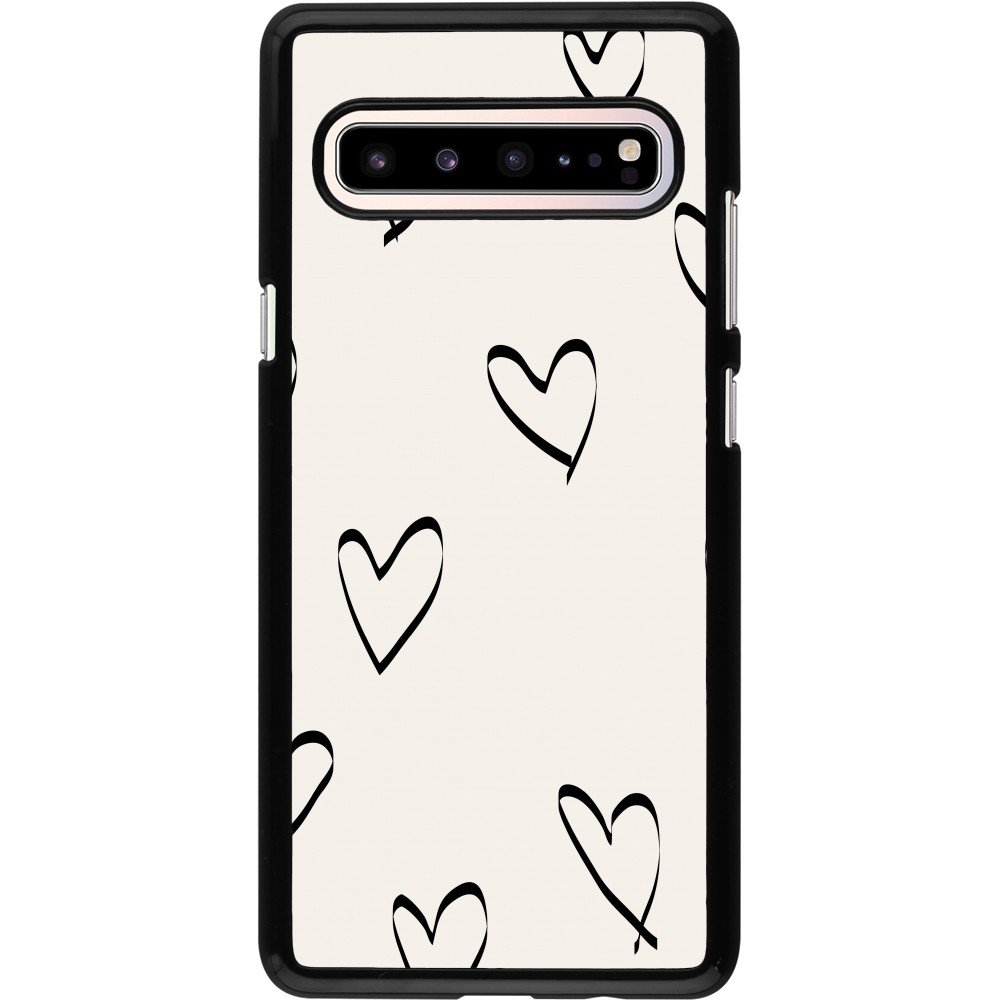 Samsung Galaxy S10 5G Case Hülle - Valentine 2023 minimalist hearts