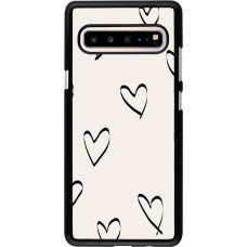 Samsung Galaxy S10 5G Case Hülle - Valentine 2023 minimalist hearts