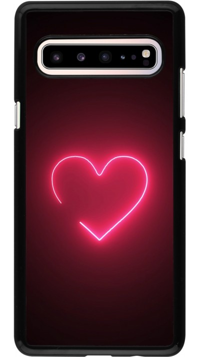 Samsung Galaxy S10 5G Case Hülle - Valentine 2023 single neon heart