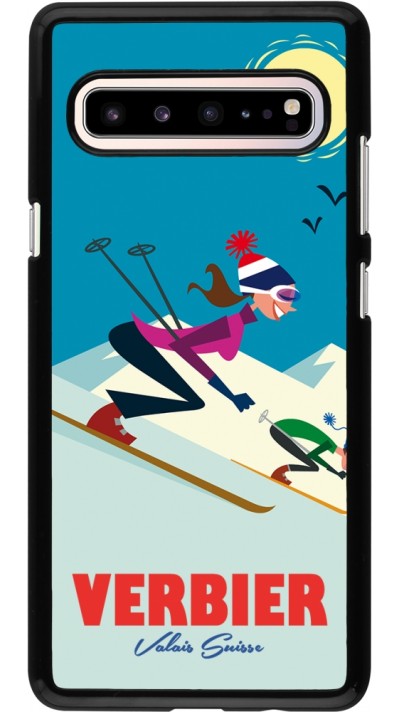 Samsung Galaxy S10 5G Case Hülle - Verbier Ski Downhill