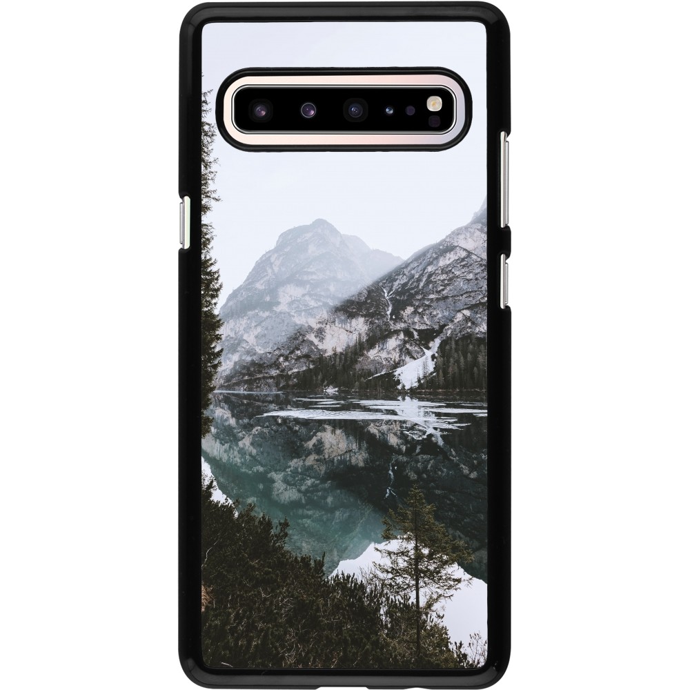 Samsung Galaxy S10 5G Case Hülle - Winter 22 snowy mountain and lake