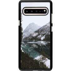 Samsung Galaxy S10 5G Case Hülle - Winter 22 snowy mountain and lake