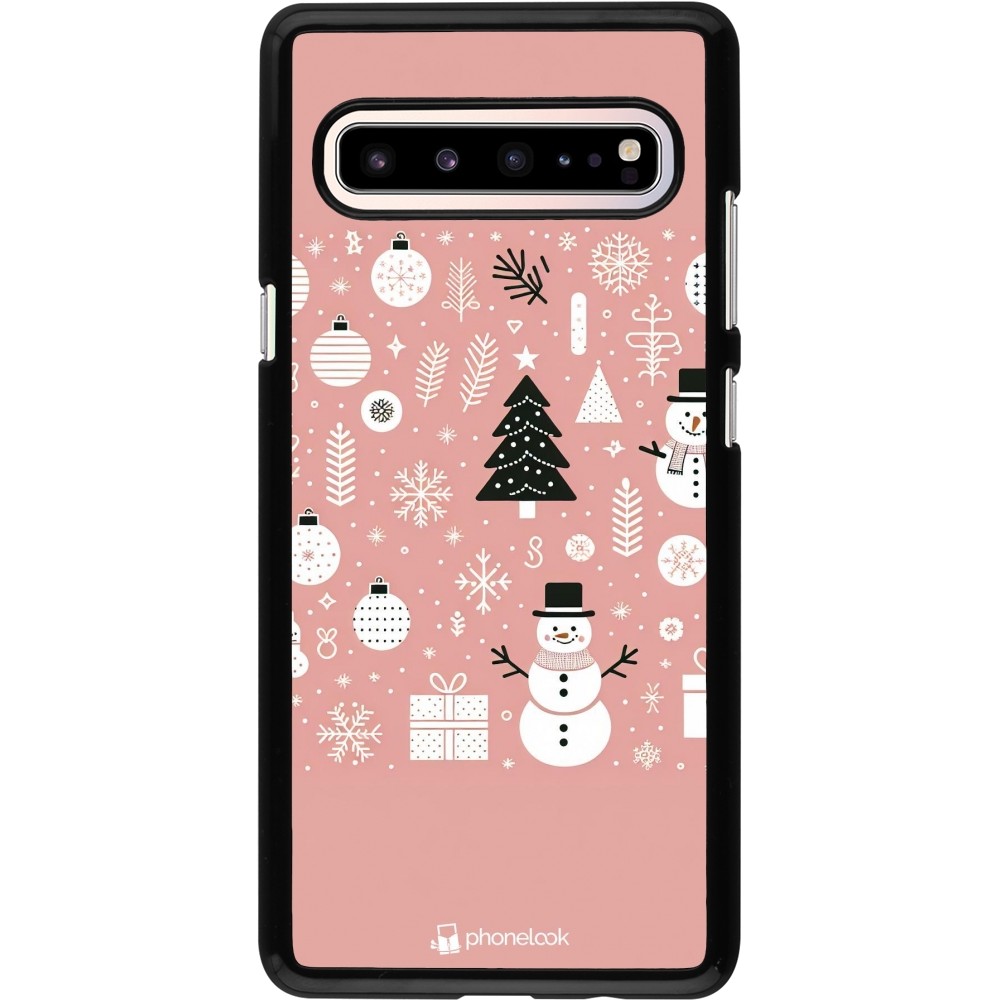 Samsung Galaxy S10 5G Case Hülle - Weihnachten 2024 Rose Schneemann Weihnachten