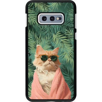 Samsung Galaxy S10e Case Hülle - Cat Summer Palms