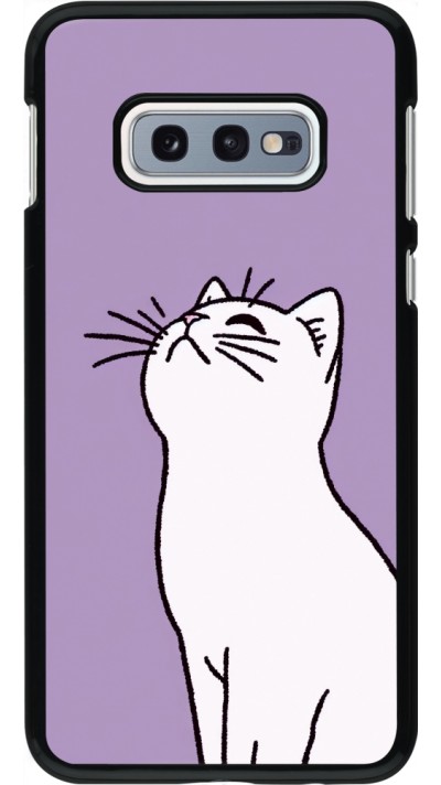 Samsung Galaxy S10e Case Hülle - Chat auf lila Hintergrund
