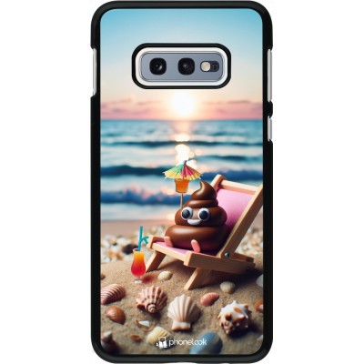 Samsung Galaxy S10e Case Hülle - Kackhaufen Emoji auf Liegestuhl
