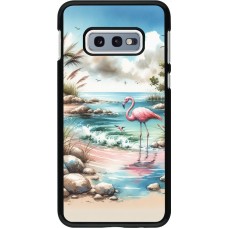 Samsung Galaxy S10e Case Hülle - Flamingo Aquarell