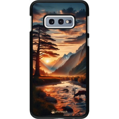 Samsung Galaxy S10e Case Hülle - Tal Sonnenuntergang Hirsch Baum