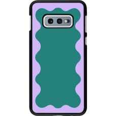 Samsung Galaxy S10e Case Hülle - Wavy Rectangle Green Purple