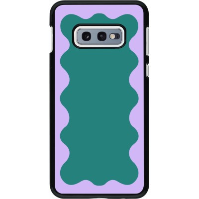 Samsung Galaxy S10e Case Hülle - Wavy Rectangle Green Purple