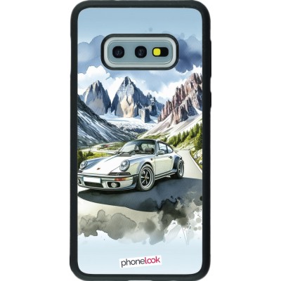 Samsung Galaxy S10e Case Hülle - Silikon schwarz Porsche 911 Berg Aquarell