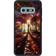 Samsung Galaxy S10e Case Hülle - Silikon schwarz Herbstlicher goldener Glanz