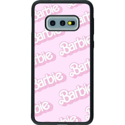 Samsung Galaxy S10e Case Hülle - Silikon schwarz Barbie light pink pattern