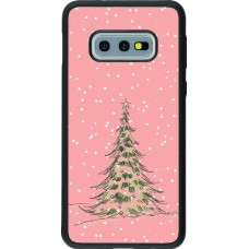 Samsung Galaxy S10e Case Hülle - Silikon schwarz Christmas 25 Pink Tree