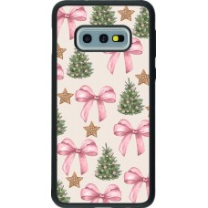 Samsung Galaxy S10e Case Hülle - Silikon schwarz Christmas 25 Vintage Ribbons