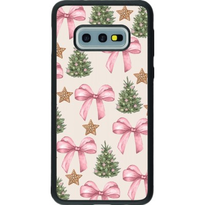 Samsung Galaxy S10e Case Hülle - Silikon schwarz Christmas 25 Vintage Ribbons