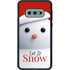 Samsung Galaxy S10e Case Hülle - Silikon schwarz Christmas 25 Xmas Snowman