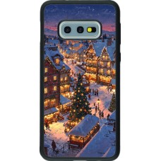 Samsung Galaxy S10e Case Hülle - Silikon schwarz Christmas 25 Xmas Village