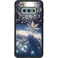 Samsung Galaxy S10e Case Hülle - Silikon schwarz Schneeflocke Solar Glanz
