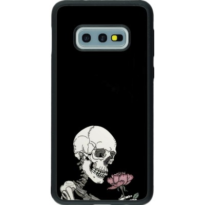 Samsung Galaxy S10e Case Hülle - Silikon schwarz Halloween 2023 rose and skeleton