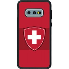 Coque Samsung Galaxy S10e - Silicone rigide noir Hockey World Championship Ecusson Suisse