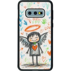 Samsung Galaxy S10e Case Hülle - Silikon schwarz Little Angel Sketch Love