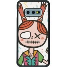 Samsung Galaxy S10e Case Hülle - Silikon schwarz Little Girl Sketch