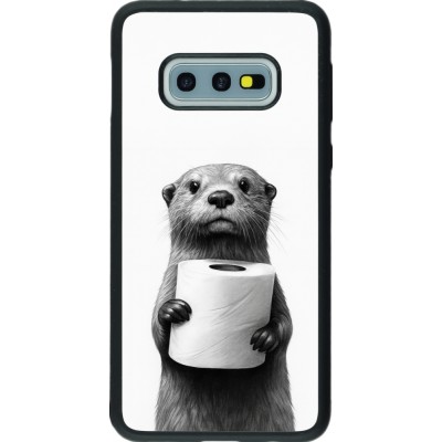 Samsung Galaxy S10e Case Hülle - Silikon schwarz Otter Toilettenpapier