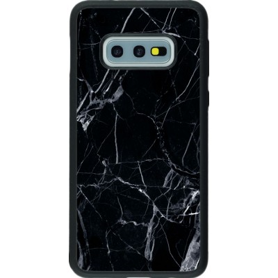 Hülle Samsung Galaxy S10e - Silikon schwarz Marble Black 01