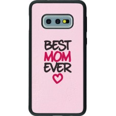 Samsung Galaxy S10e Case Hülle - Silikon schwarz Mom 2023 best Mom ever pink
