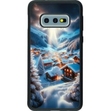 Samsung Galaxy S10e Case Hülle - Silikon schwarz Berg Schnee Licht