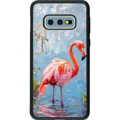 Samsung Galaxy S10e Case Hülle - Silikon schwarz Paint Flamingo