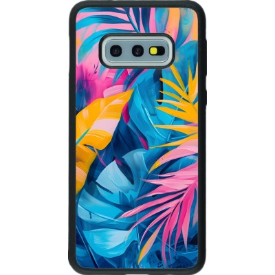 Samsung Galaxy S10e Case Hülle - Silikon schwarz Palms Blue