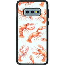 Samsung Galaxy S10e Case Hülle - Silikon schwarz Muster von pastellfarbenen Hummern