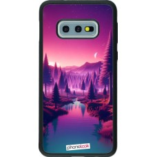 Samsung Galaxy S10e Case Hülle - Silikon schwarz Lila-rosa Landschaft