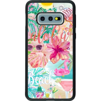 Samsung Galaxy S10e Case Hülle - Silikon schwarz Preppy Collage Aloha