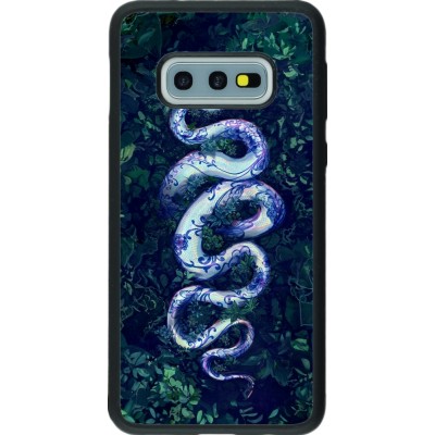 Samsung Galaxy S10e Case Hülle - Silikon schwarz Snake Blue Anaconda