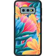 Samsung Galaxy S10e Case Hülle - Silikon schwarz Spring 23 colorful flowers