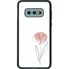 Samsung Galaxy S10e Case Hülle - Silikon schwarz Spring 23 minimalist flower