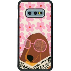 Samsung Galaxy S10e Case Hülle - Silikon schwarz Dog with newspaper 2026