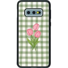 Samsung Galaxy S10e Case Hülle - Silikon schwarz Green vichy tulips 2026