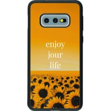 Samsung Galaxy S10e Case Hülle - Silikon schwarz Summer 2025 Enjoy your life
