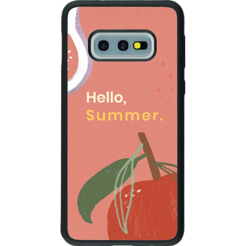 Samsung Galaxy S10e Case Hülle - Silikon schwarz Summer 2025 Hello summer