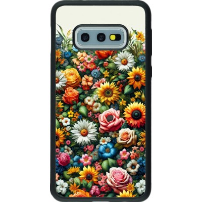 Samsung Galaxy S10e Case Hülle - Silikon schwarz Sommer Blumenmuster